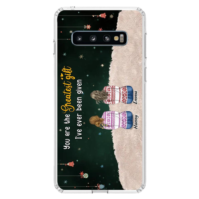 Personalized Christmas Friends Phone Case - Christmas Gift Idea For Friends/Sisters - Up to 12 People - You Are The Greatest Gift I've Ever Been Given - Case For iPhone And Samsung