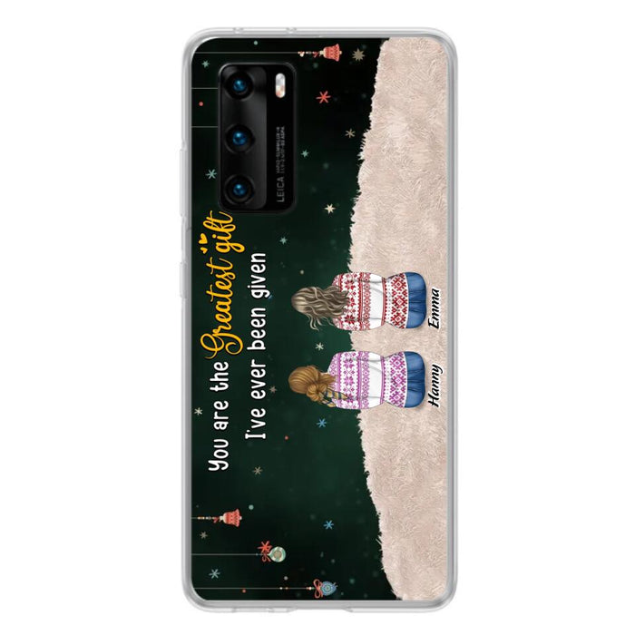 Custom Personalized Christmas Friends Phone Case - Christmas Gift Idea For Friends/Sisters - Upto 12 People - You Are The Greatest Gift I've Ever Been Given - Case For Xiaomi, Oppo And Huawei