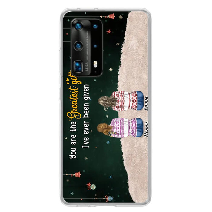 Custom Personalized Christmas Friends Phone Case - Christmas Gift Idea For Friends/Sisters - Upto 12 People - You Are The Greatest Gift I've Ever Been Given - Case For Xiaomi, Oppo And Huawei