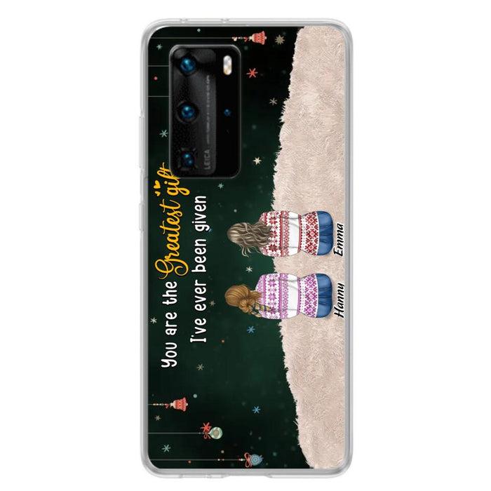 Custom Personalized Christmas Friends Phone Case - Christmas Gift Idea For Friends/Sisters - Upto 12 People - You Are The Greatest Gift I've Ever Been Given - Case For Xiaomi, Oppo And Huawei