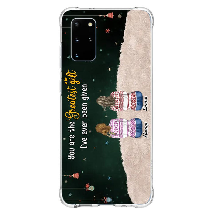 Custom Personalized Christmas Friends Phone Case - Christmas Gift Idea For Friends/Sisters - Upto 12 People - You Are The Greatest Gift I've Ever Been Given - Case For iPhone And Samsung