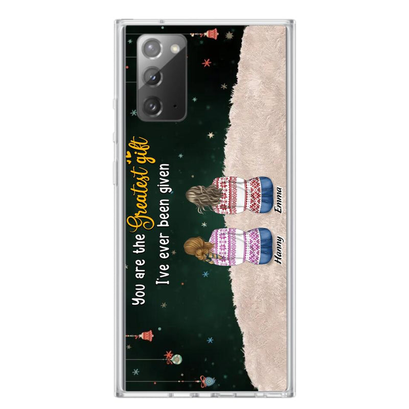 Personalized Christmas Friends Phone Case - Christmas Gift Idea For Friends/Sisters - Up to 12 People - You Are The Greatest Gift I've Ever Been Given - Case For iPhone And Samsung
