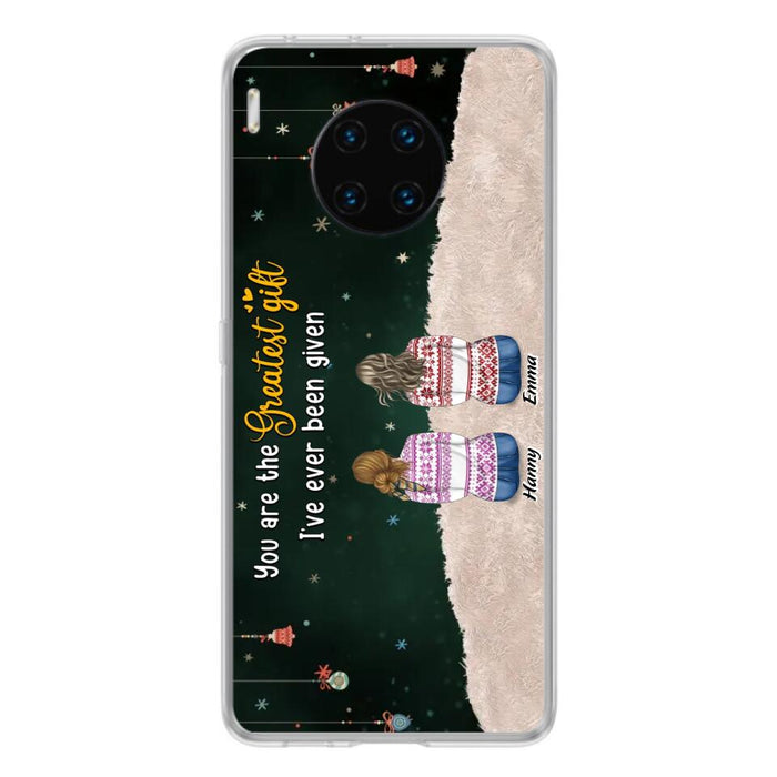 Custom Personalized Christmas Friends Phone Case - Christmas Gift Idea For Friends/Sisters - Upto 12 People - You Are The Greatest Gift I've Ever Been Given - Case For Xiaomi, Oppo And Huawei