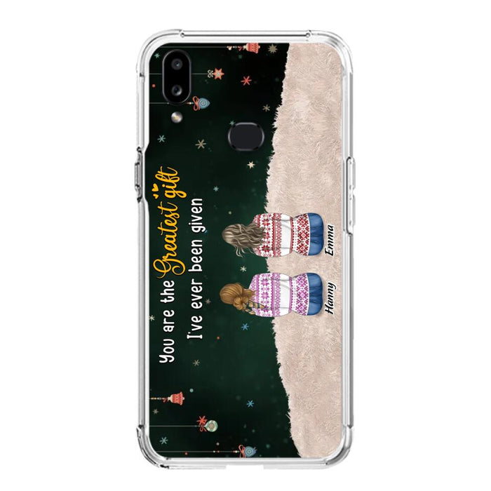 Custom Personalized Christmas Friends Phone Case - Christmas Gift Idea For Friends/Sisters - Upto 12 People - You Are The Greatest Gift I've Ever Been Given - Case For iPhone And Samsung