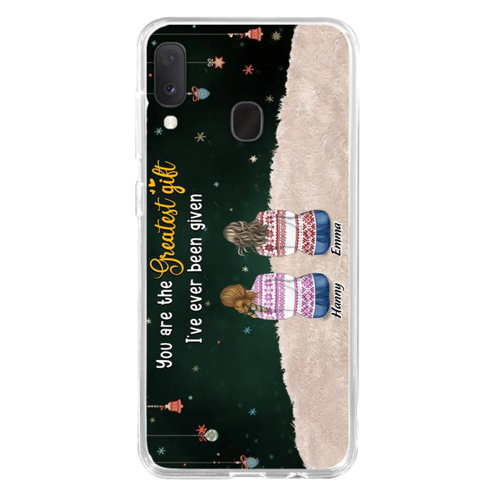 Custom Personalized Christmas Friends Phone Case - Christmas Gift Idea For Friends/Sisters - Upto 12 People - You Are The Greatest Gift I've Ever Been Given - Case For iPhone And Samsung