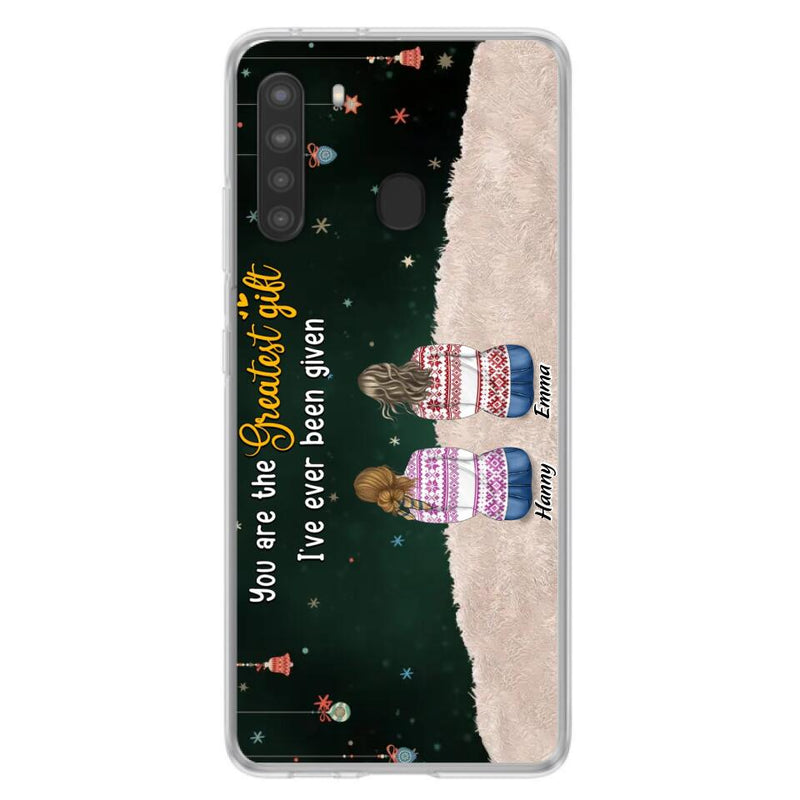 Personalized Christmas Friends Phone Case - Christmas Gift Idea For Friends/Sisters - Up to 12 People - You Are The Greatest Gift I've Ever Been Given - Case For iPhone And Samsung