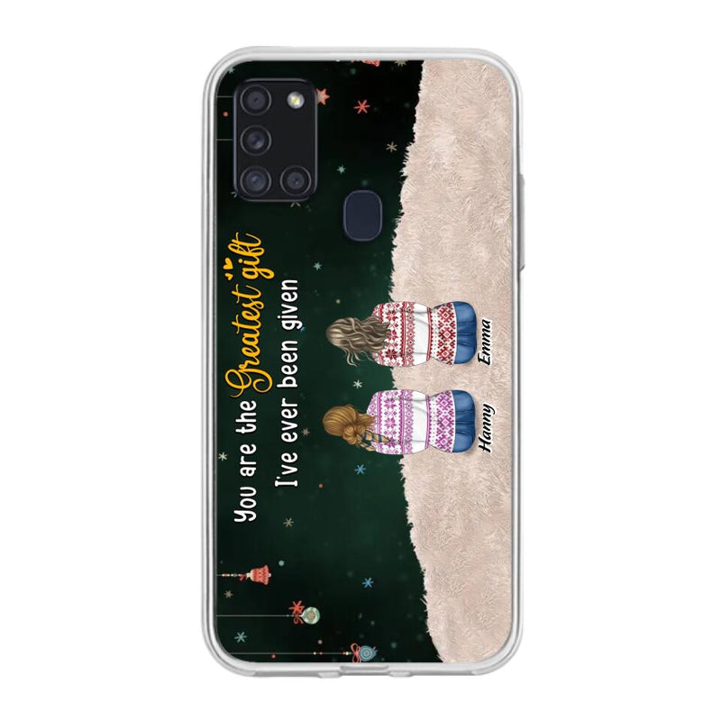 Personalized Christmas Friends Phone Case - Christmas Gift Idea For Friends/Sisters - Up to 12 People - You Are The Greatest Gift I've Ever Been Given - Case For iPhone And Samsung
