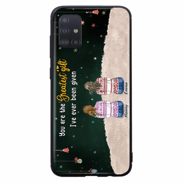 Custom Personalized Christmas Friends Phone Case - Christmas Gift Idea For Friends/Sisters - Upto 12 People - You Are The Greatest Gift I've Ever Been Given - Case For iPhone And Samsung