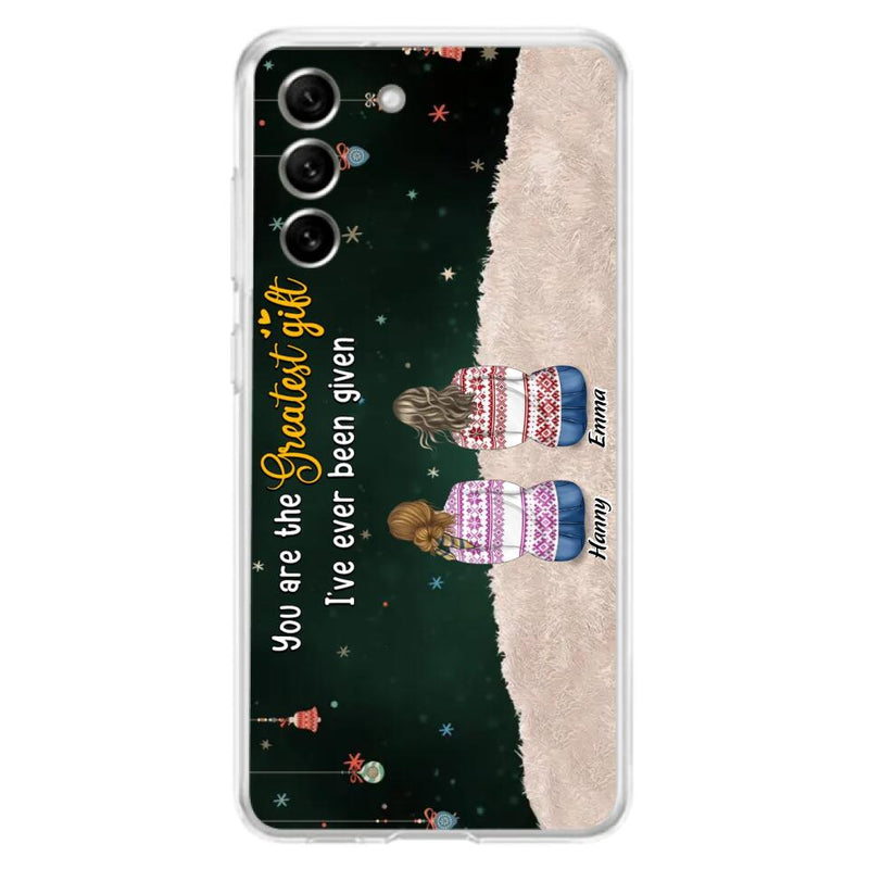 Personalized Christmas Friends Phone Case - Christmas Gift Idea For Friends/Sisters - Up to 12 People - You Are The Greatest Gift I've Ever Been Given - Case For iPhone And Samsung
