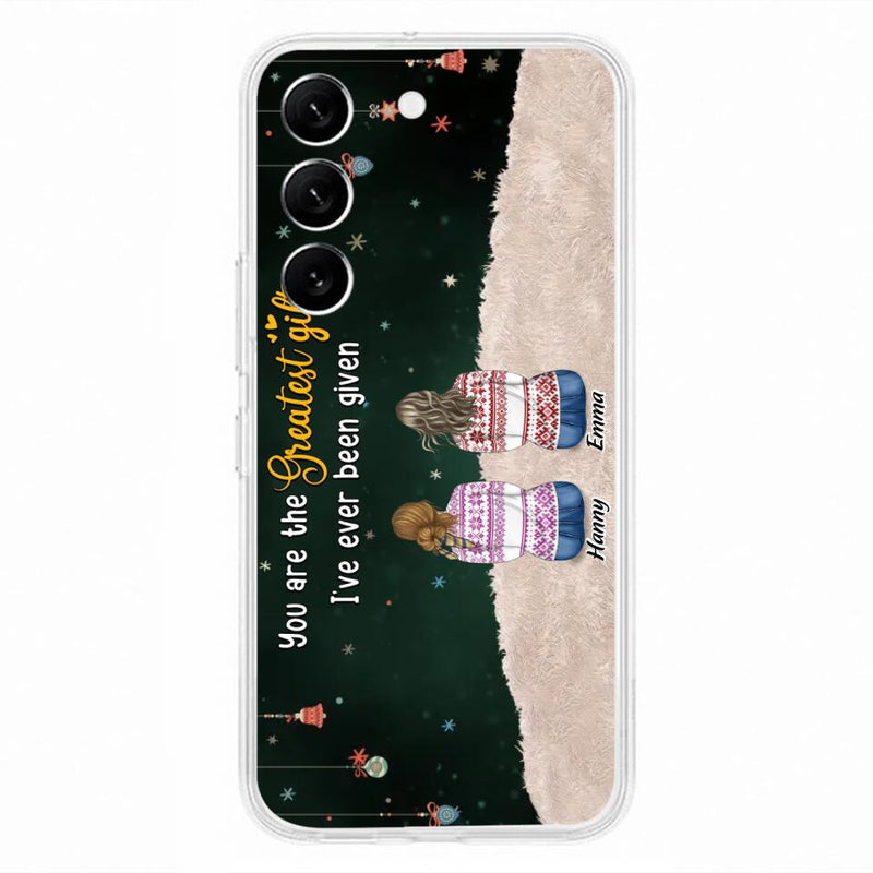 Personalized Christmas Friends Phone Case - Christmas Gift Idea For Friends/Sisters - Up to 12 People - You Are The Greatest Gift I've Ever Been Given - Case For iPhone And Samsung