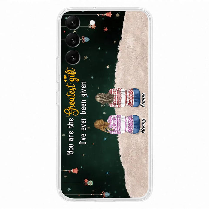 Custom Personalized Christmas Friends Phone Case - Christmas Gift Idea For Friends/Sisters - Upto 12 People - You Are The Greatest Gift I've Ever Been Given - Case For iPhone And Samsung