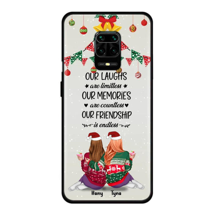 Custom Personalized Christmas Friends Phone Case - Gift Idea For Best Friends With Up To 5 Girls - Our Laughs Are Limitless - Cases For Oppo, Xiaomi & Huawei