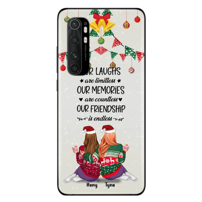 Custom Personalized Christmas Friends Phone Case - Gift Idea For Best Friends With Up To 5 Girls - Our Laughs Are Limitless - Cases For Oppo, Xiaomi & Huawei