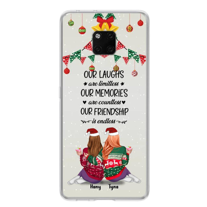 Custom Personalized Christmas Friends Phone Case - Gift Idea For Best Friends With Up To 5 Girls - Our Laughs Are Limitless - Cases For Oppo, Xiaomi & Huawei