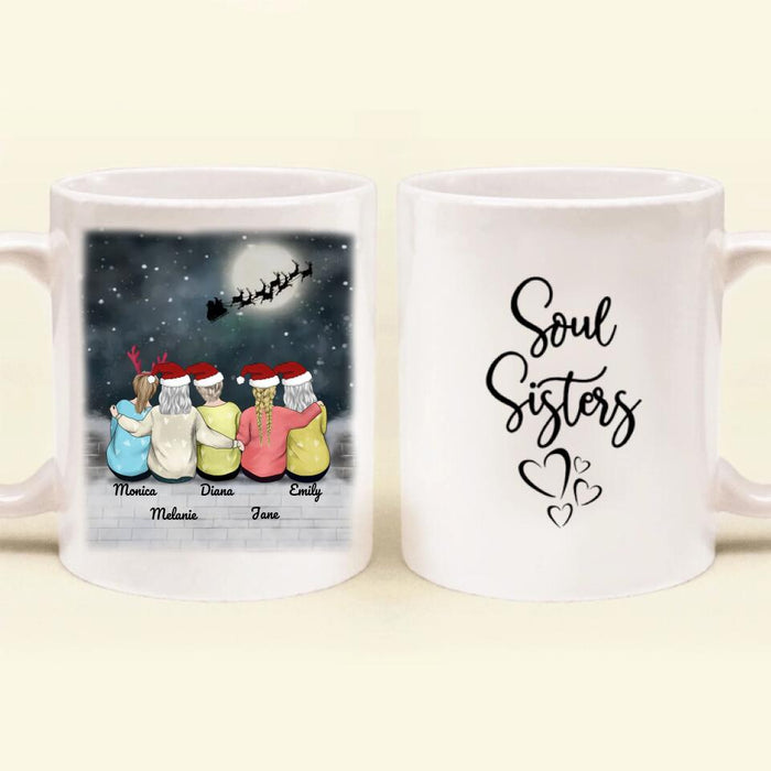 Custom Personalized Best Friend Gifts Coffee Mug - Up to 5 Besties