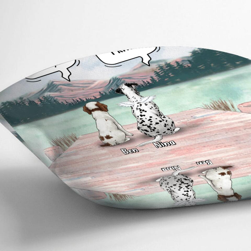 Personalized Memorial Pet Pillow Cover - Memorial Gift Idea For Dog/Cat Lover - Up to 4 Pets - They Still Talk About You