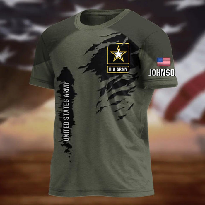 Custom Personalized Veteran All-Over Print T-Shirt - Gift Idea For Veteran