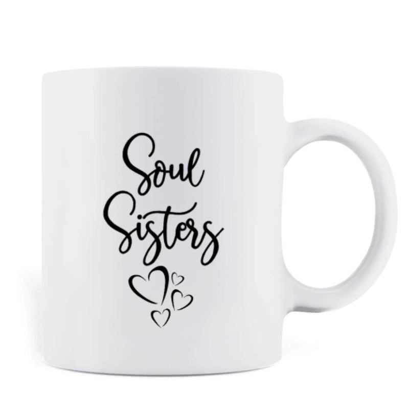 Personalized Best Friends Christmas Gift Coffee Mug - Christmas Gift for Besties - Up to 6 Girls