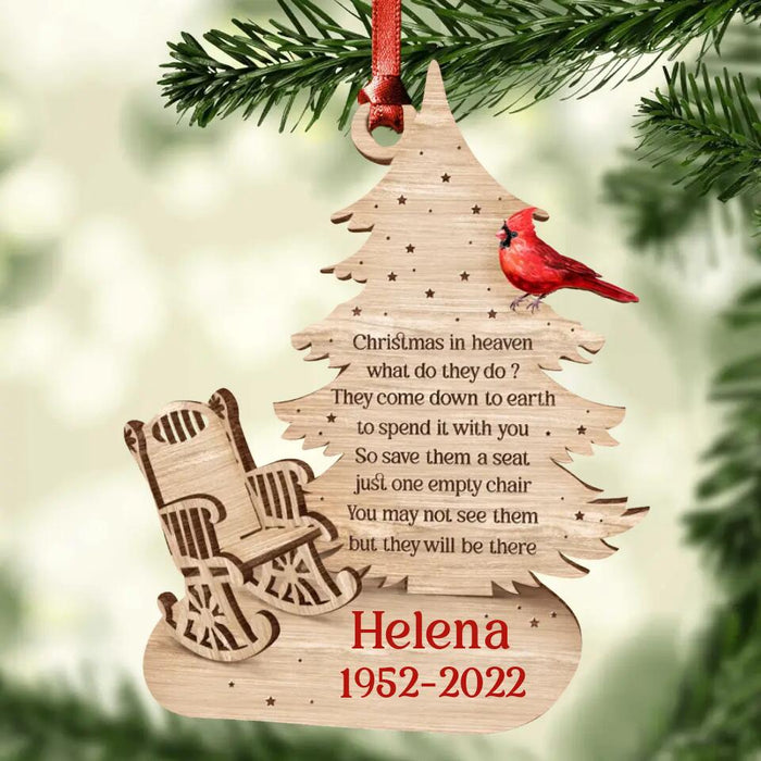 Custom Personalized Christmas Memorial Wooden Ornament - Memorial Gift For Family Members - They Will Be There