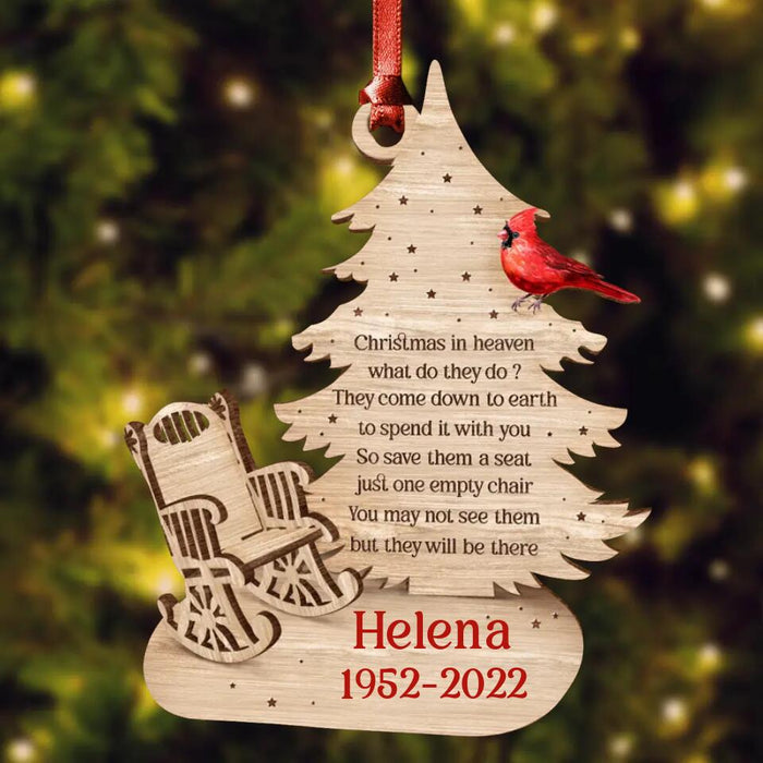 Custom Personalized Christmas Memorial Wooden Ornament - Memorial Gift For Family Members - They Will Be There