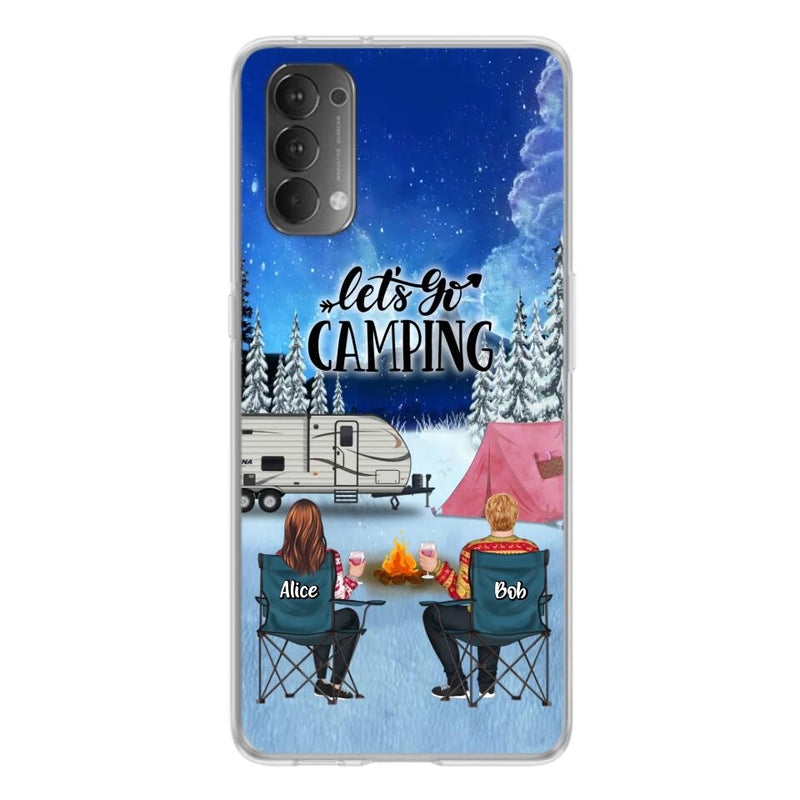 Personalized Christmas Camping Phone Case - Christmas Gift For Family/Couple/Camping Lover - Up to 2 Kids and 3 Pets - Let's Go Camping - Case For Xiaomi, Oppo And Huawei