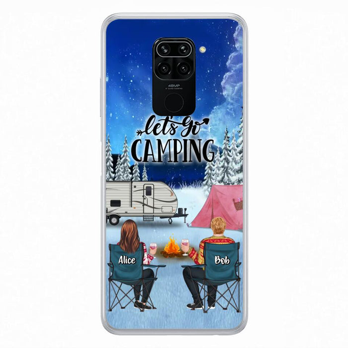 Custom Personalized Christmas Camping Phone Case - Christmas Gift For Family/ Couple/ Camping Lover - Upto 2 Kids and 3 Pets - Let's Go Camping - Case For Xiaomi, Oppo And Huawei