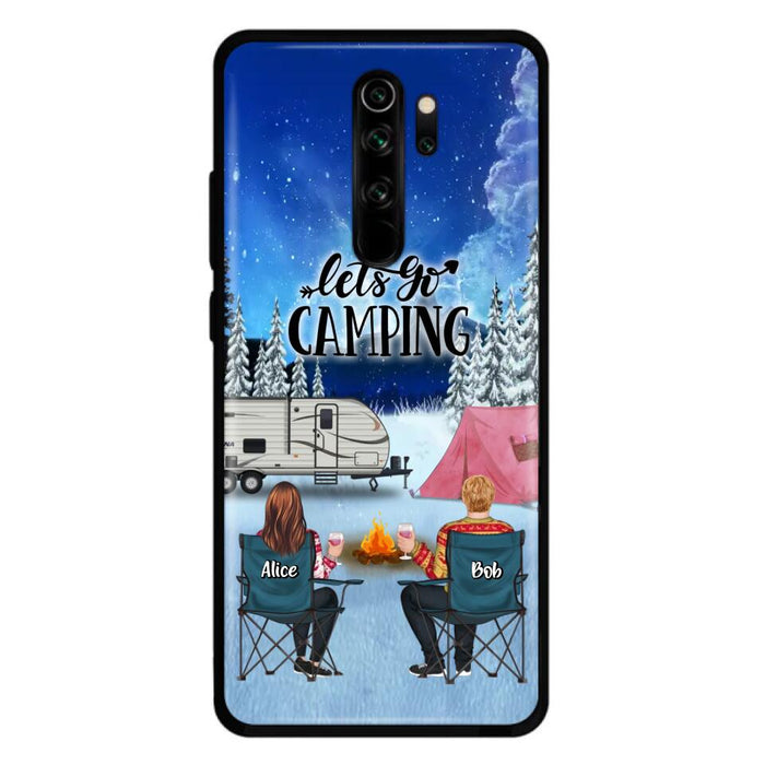 Custom Personalized Christmas Camping Phone Case - Christmas Gift For Family/ Couple/ Camping Lover - Upto 2 Kids and 3 Pets - Let's Go Camping - Case For Xiaomi, Oppo And Huawei