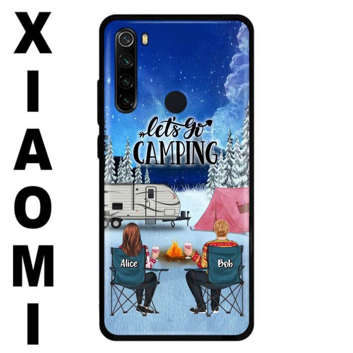 Custom Personalized Christmas Camping Phone Case - Christmas Gift For Family/ Couple/ Camping Lover - Upto 2 Kids and 3 Pets - Let's Go Camping - Case For Xiaomi, Oppo And Huawei