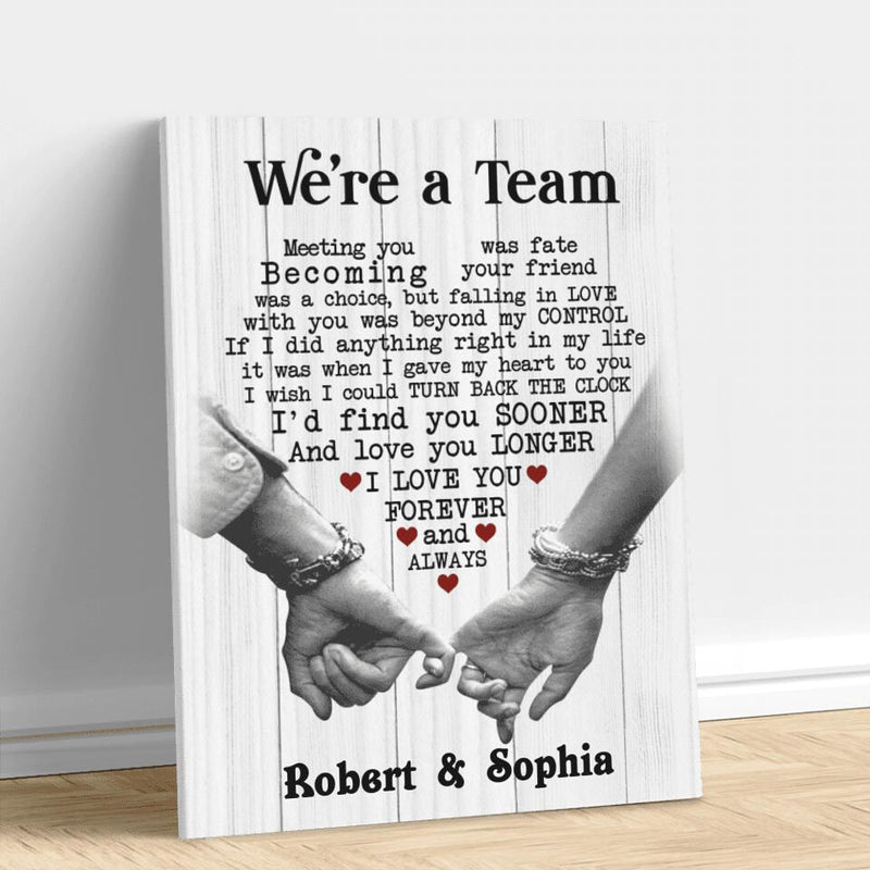 Personalized Couple Canvas - Anniversary Gift For Couple - I Love You Forever And Always