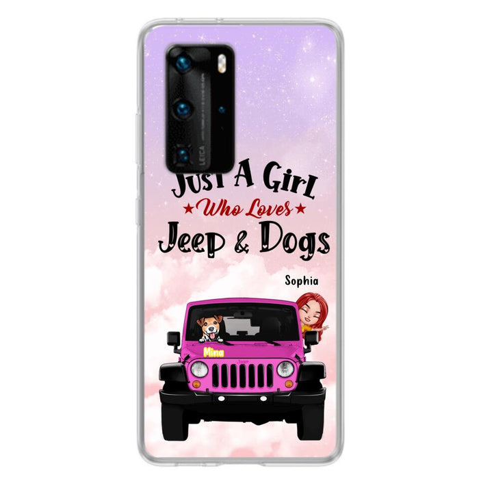 Custom Personalized Dog Mom &Off-road Phone Case - Up to 5 Dogs - Best Gift For Dog Lovers/Mother's Day - Just A Girl - Cases For Oppo, Xiaomi And Huawei