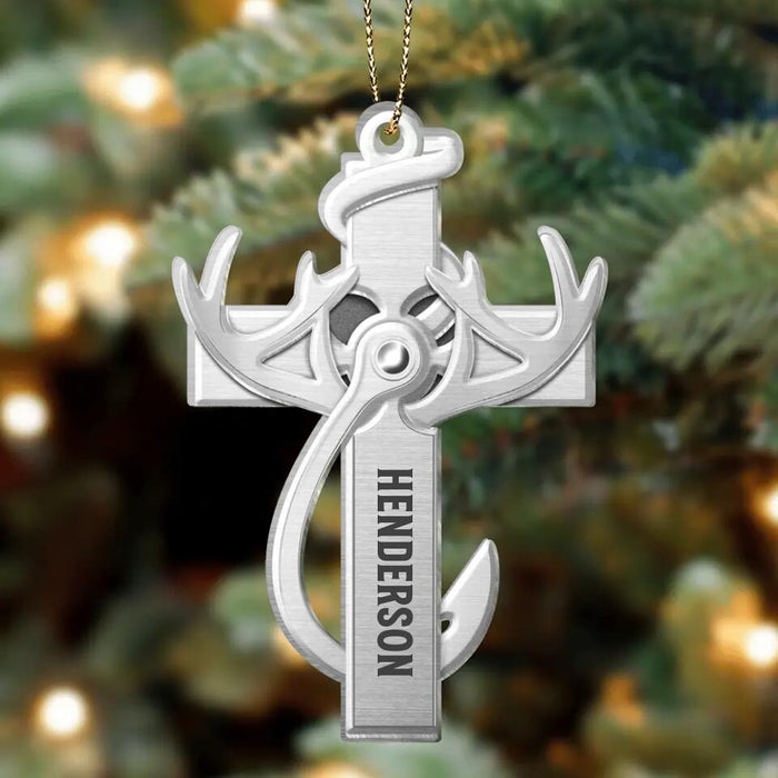 Personalized Hunting, Faith & Fishing Custom Shaped Aluminium Ornament - Gift Idea For Hunting/Fishing Lovers