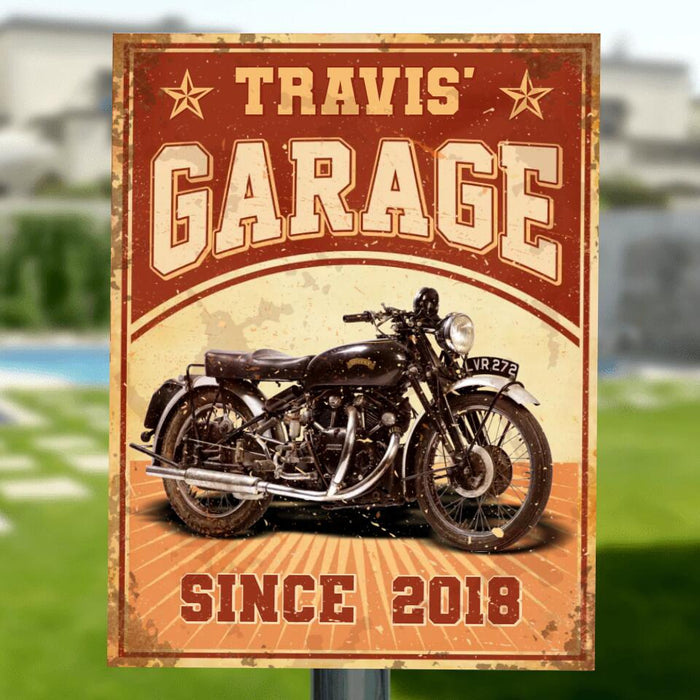 Custom Personalized Metal Sign - Upload Motorcycle Photo - Outdoor Sign