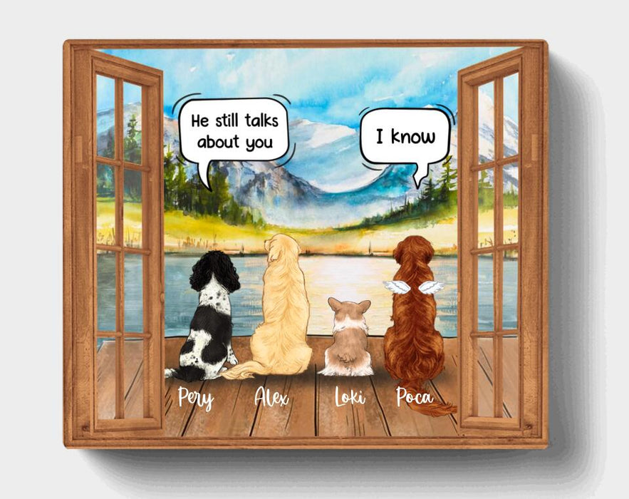 Custom Personalized Memorial Dog Horizontal Canvas - Best Gift For Dog Lover