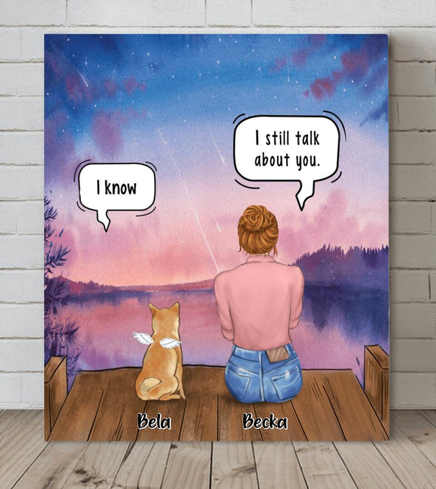 Custom Personalized Pet Mom/Dad Canvas - Upto 4 Pets - Gift Idea For Pet Lover - FXVV9O
