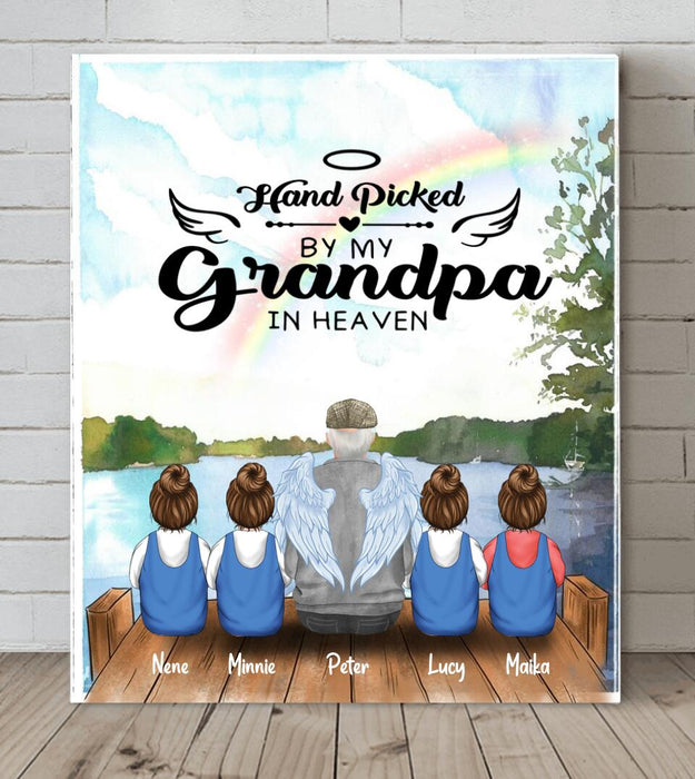 Custom Personalized Memorial Grandpa/Grandma Canvas - Upto 4 Kids - Best Gift For Family - I Never Met You But I Know You Are The Greatest Grandma - FD4SD8