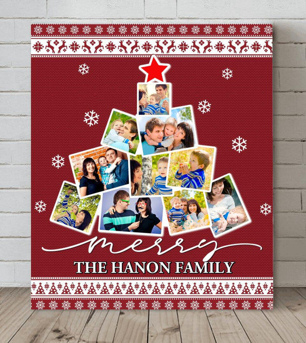 Custom Personalized Christmas Family Tree Canvas - Best Gift For The Whole Family