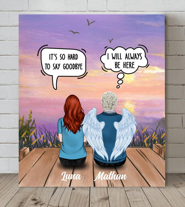 Custom Personalized Memorial Family Canvas - Upto 6 People - Memorial Gift For Family
