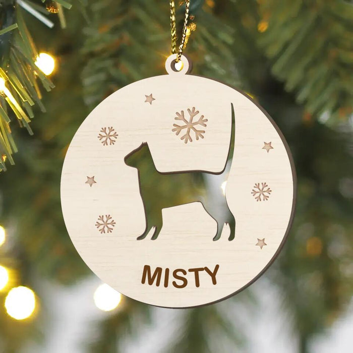 Custom Personalized Cat Wooden Ornament - Christmas Gift Idea For Cat Owner