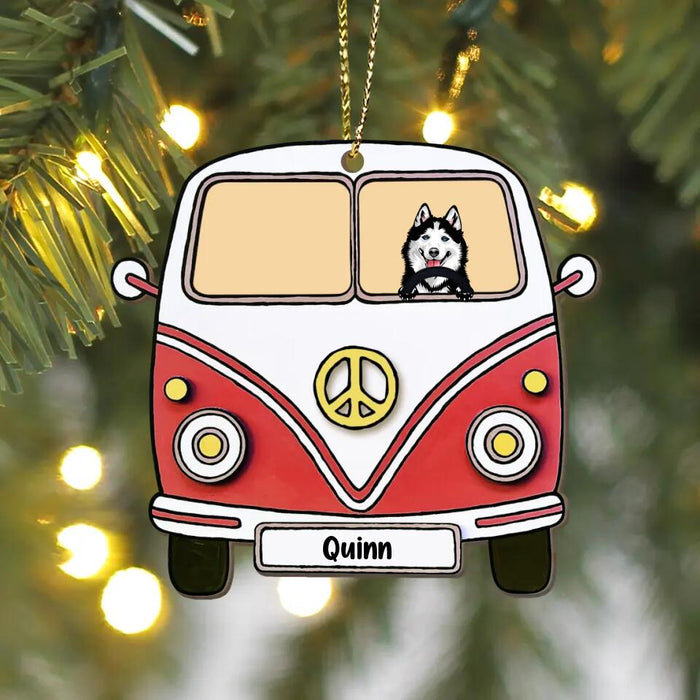 Custom Personalized Off-Road Wooden Ornament - Upto 4 Pets - Christmas Gift idea for Dog/Cat/Off-road Lovers