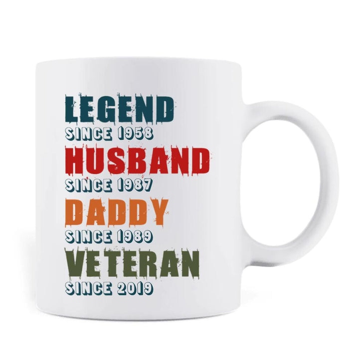 Custom Personalized Veteran Coffee Mug - Christmas Gift Idea For Veteran/ Daddy/ Grandpa