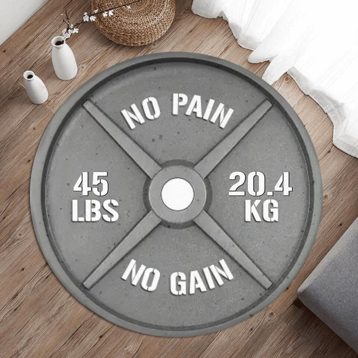 Merry Fitmas Weight Plates - Personalized Round Rug - Christmas Fitness Gym Weightlifting Gift For Gymers