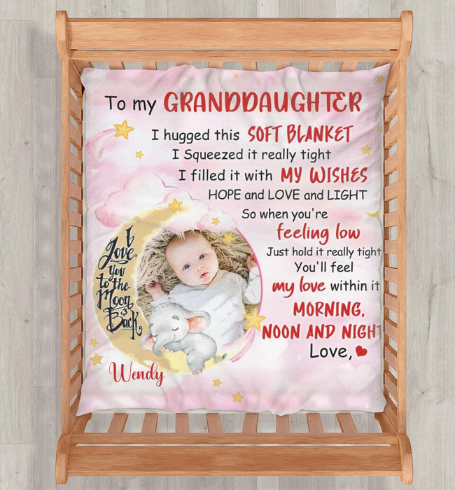 Custom Personalized Baby Photo Quilt/Fleece Blanket - To My Granddaughter/Grandson