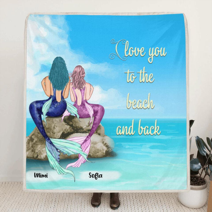 Custom Blanket, Personalized Gift From Daughter To Mom - Mother and Daughter Mermaid - Best Gift For Daughter - Like Mother like Daughter