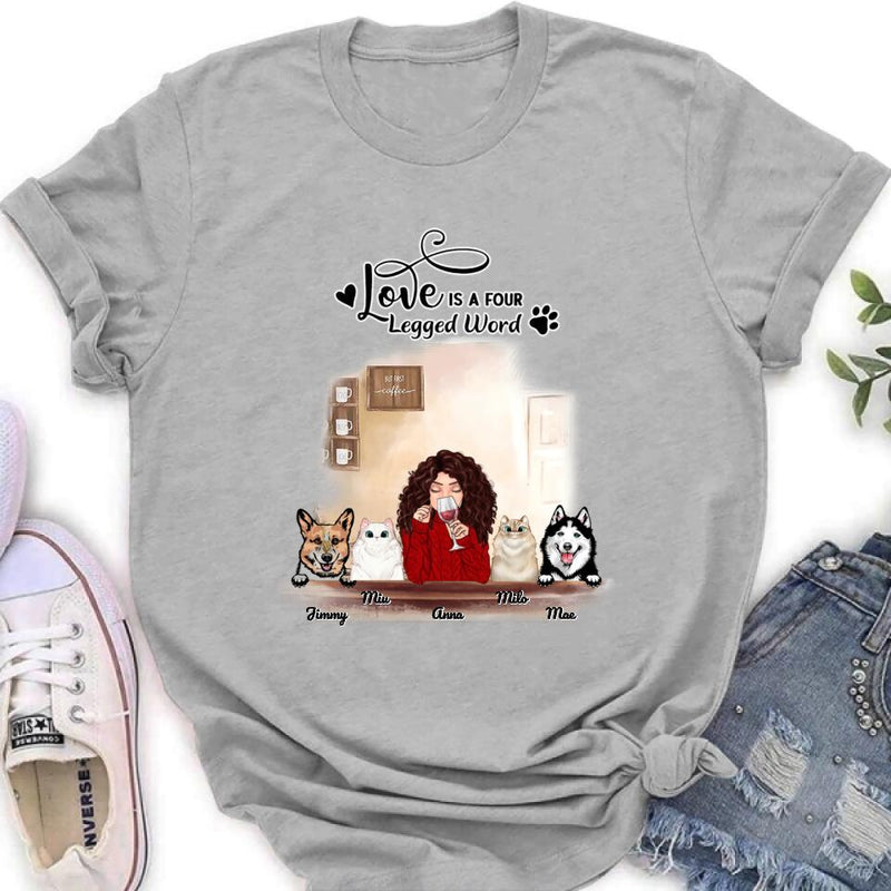Personalized Dog Cat T-shirt/Hoodie/Sweatshirt - Gift for Dog Mom/Cat Mom - Up to 4 Pets