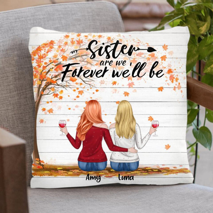 Custom Personalized Sisters Quilt/Fleece Blanket & Pillow Cover - Upto 7 Girls - Best Gift For Sisters/Friends - Sisters Give Hope When Life Is Low