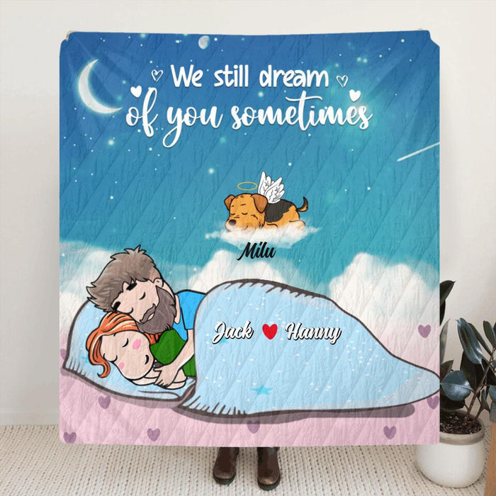 Custom Personalized I Know Heaven Is A Beautiful Place Pillow Cover & Quilt/ Fleece Blanket - Memorial Gift For Couple Who Love Dog/ Cat - We Know Heaven Is A Beautiful Place