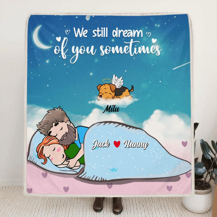 Custom Personalized I Know Heaven Is A Beautiful Place Pillow Cover & Quilt/ Fleece Blanket - Memorial Gift For Couple Who Love Dog/ Cat - We Know Heaven Is A Beautiful Place