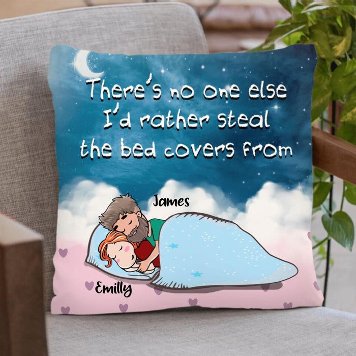 Custom Personalized Couple Sleeping Quilt/Fleece Blanket & Pillow Cover - Best Gift For Couple Valentine's Day