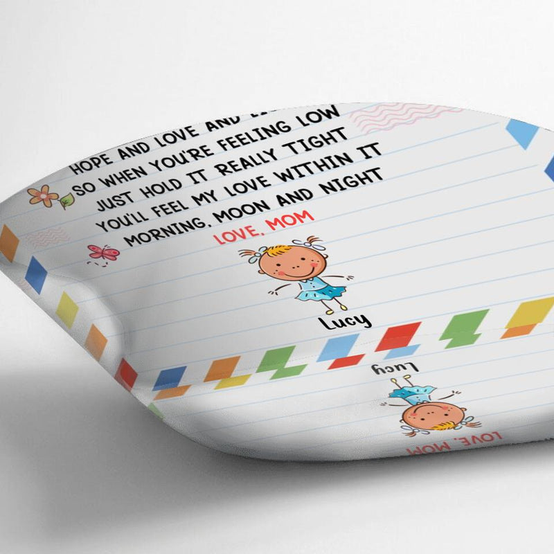 Personalized To My Daughter Pillow Cover/Quilt/Fleece Blanket - Up to 14 Kids - Gift Idea For Family