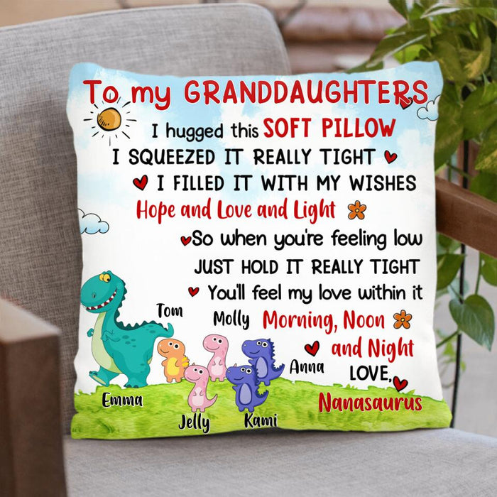 Custom Personalized Dinosaur Mom Quilt/Fleece Blanket & Pillow Cover - Upto 5 Dinosaurs - Gift Idea For Family